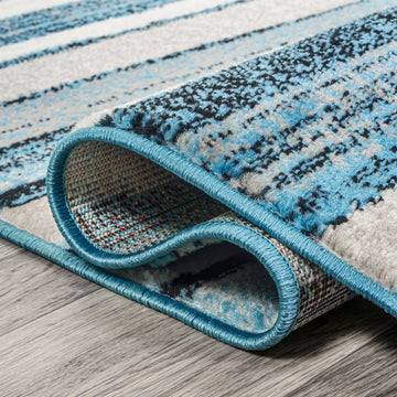 Magnolia Beach Strie' Striped Area Rug